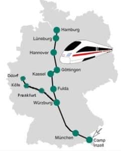 Bahnverbindungen nach Inzell innerhalb Deutschlands