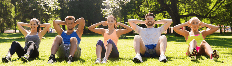 Move-It beste Sport zum Abnehmen Gruppe Sit-Up